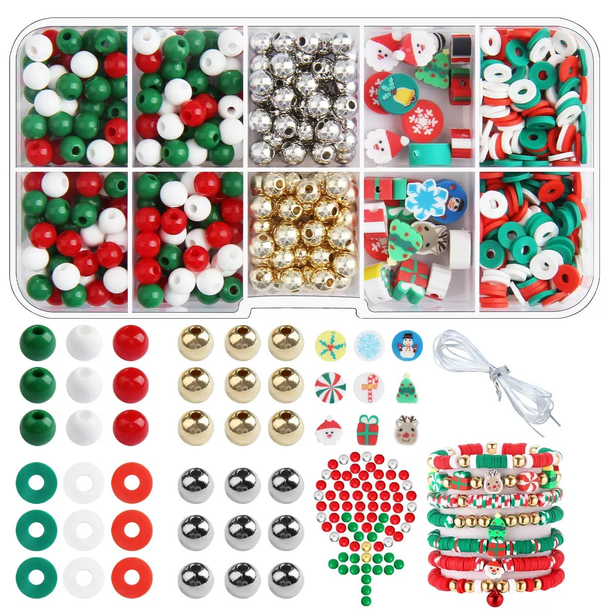 Christmas Bead Kit for DIY Jewelry Making