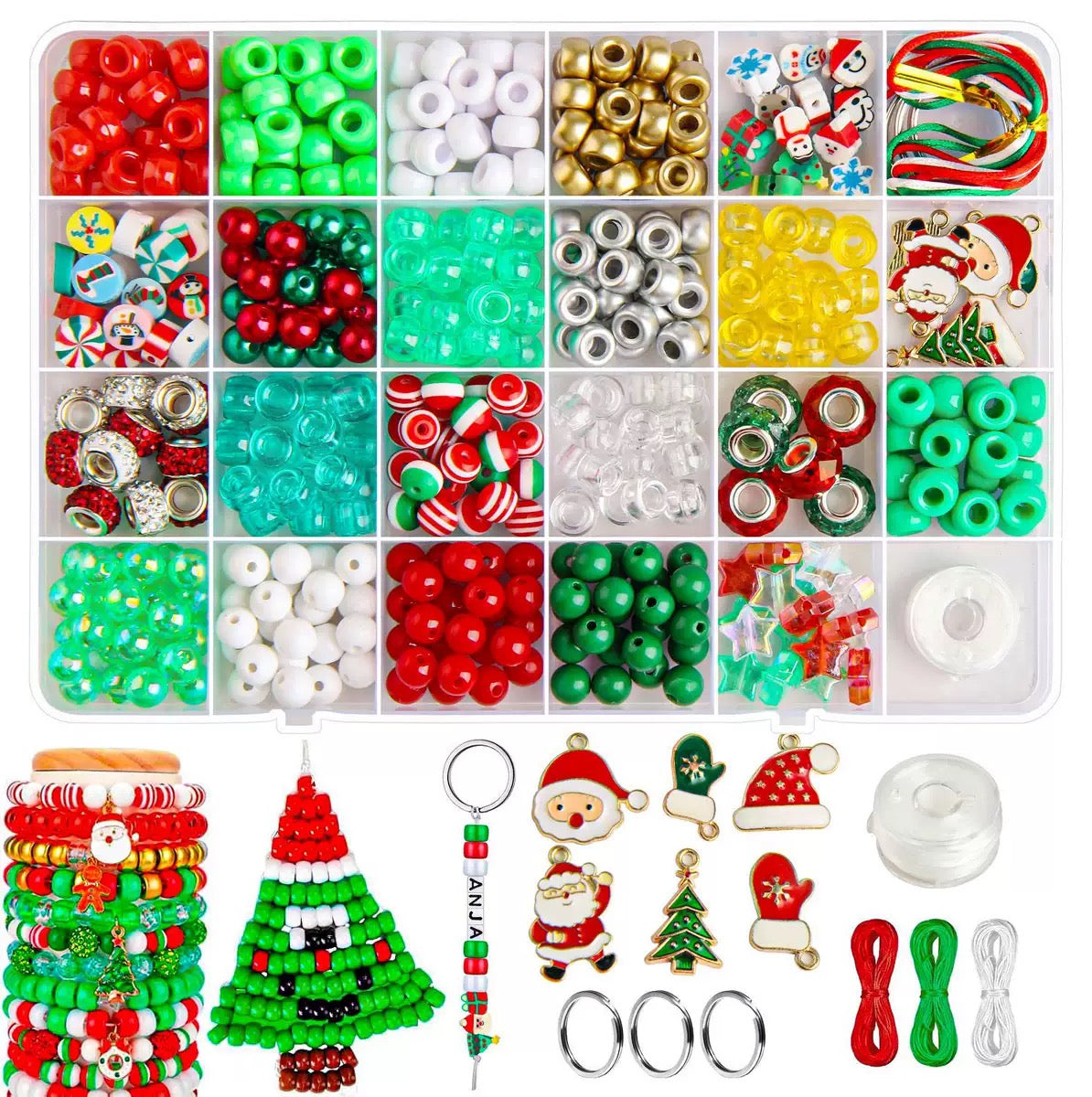 Christmas Bead Kit for DIY Jewelry Making
